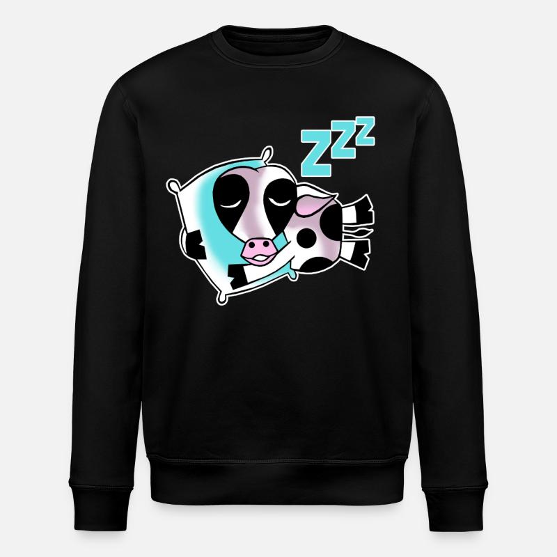 Vache endormie - Sweat bio ROLLER Stanley/Stella Unisexe - noir