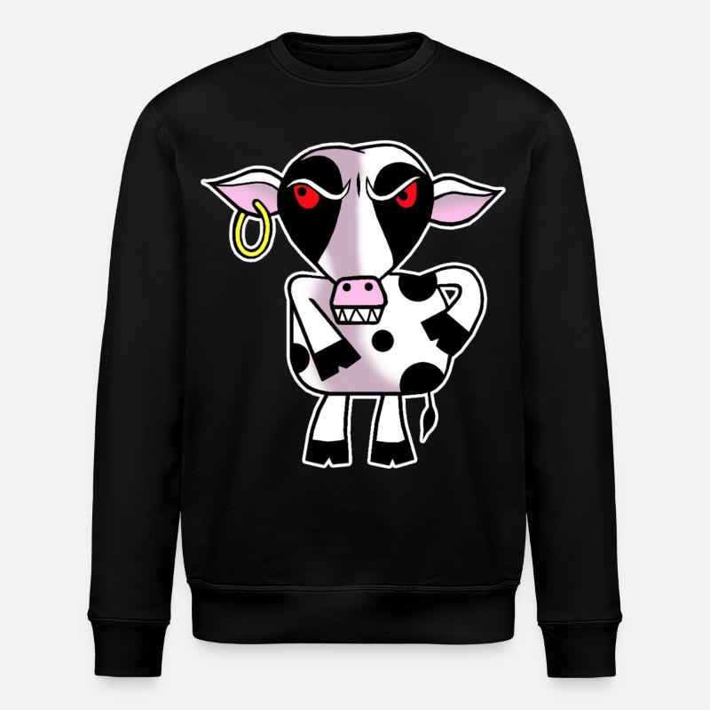 Angry cow - Stanley/Stella ROLLER Unisex Organic Sweatshirt - black