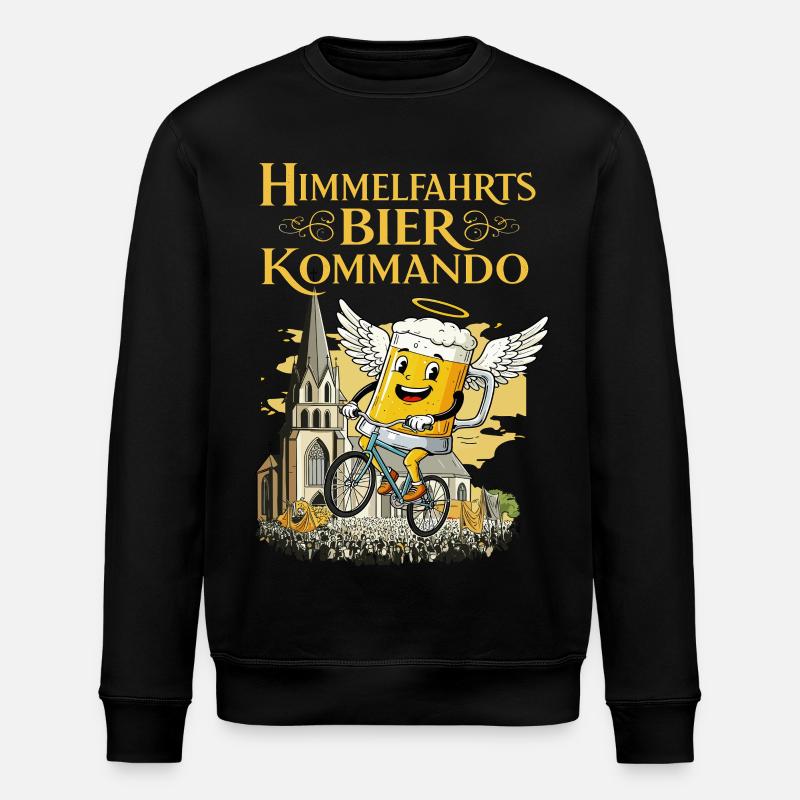 Ascension Beer Command - Funny Father's Day - Stanley/Stella ROLLER Unisex Organic Sweatshirt - black
