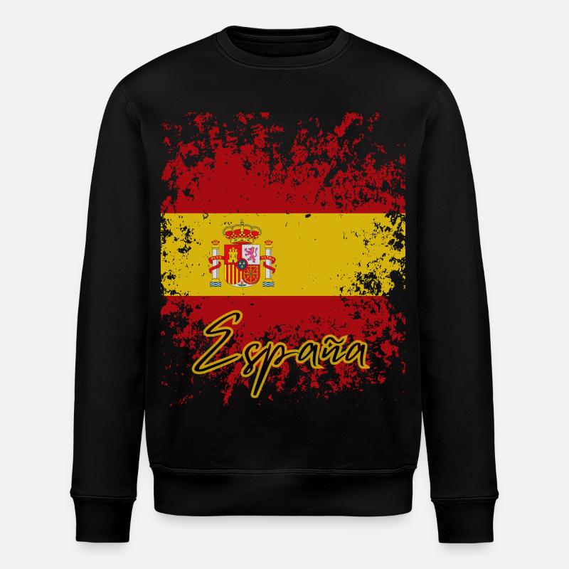 Spanischer Stolz, Flagge Spaniens - Stanley/Stella Unisex Bio-Sweatshirt ROLLER - Schwarz