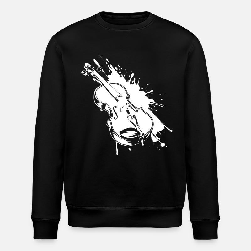 Violin Graffiti - Stanley/Stella ROLLER Unisex Organic Sweatshirt - black