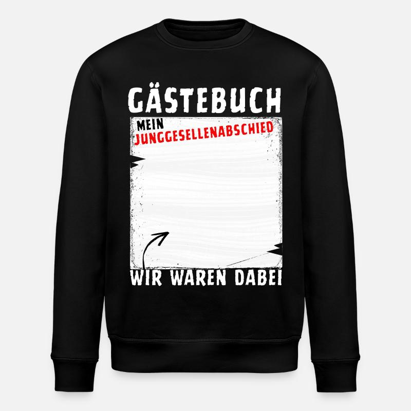 Gästebuch Junggesellenabschied - Stanley/Stella Unisex Bio-Sweatshirt ROLLER - Schwarz