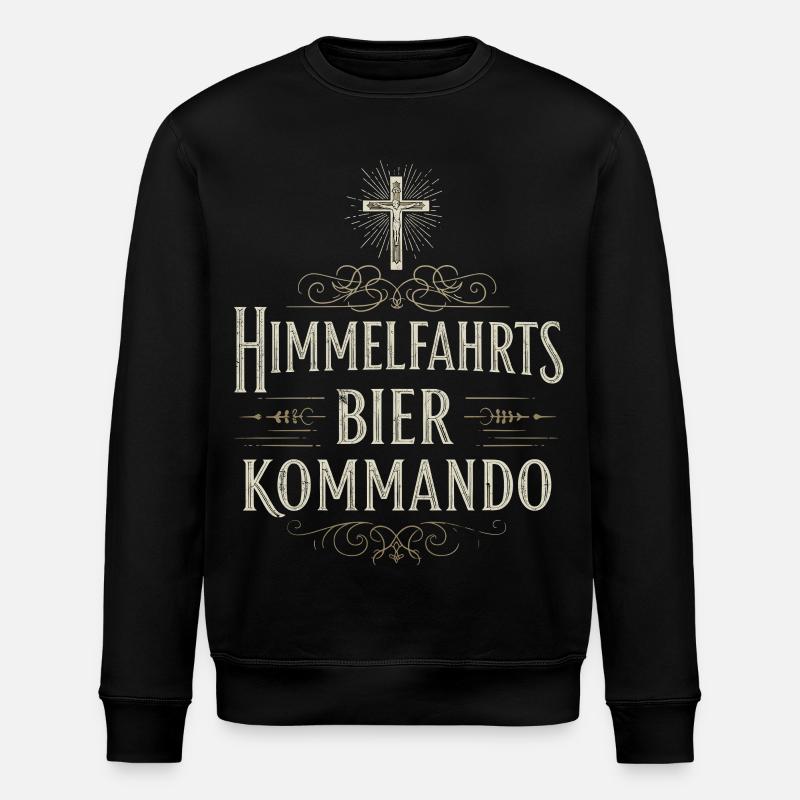 HIMMELFAHRTS BIER KOMMANDO - Stanley/Stella Unisex Bio-Sweatshirt ROLLER - Schwarz