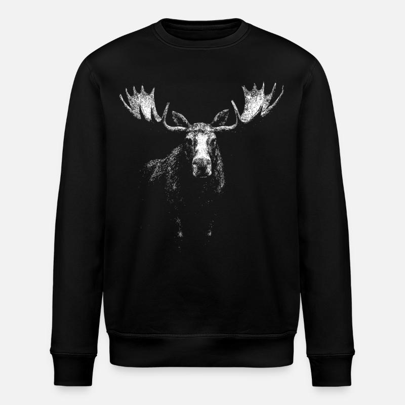 Elch - Stanley/Stella Unisex Bio-Sweatshirt ROLLER - Schwarz
