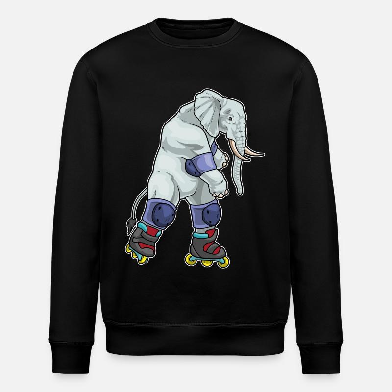 Elefant Inline skating Inline skates - Stanley/Stella ROLLER Unisex Organic Sweatshirt - black