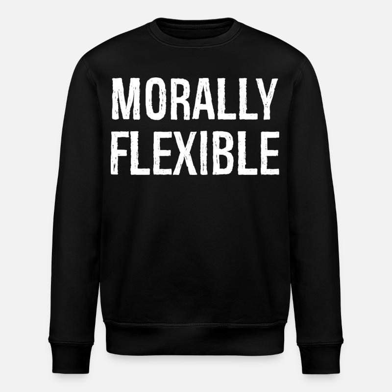 morally flexible - Stanley/Stella ROLLER Unisex Organic Sweatshirt - black