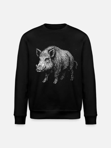 Sanglier - Sweat bio ROLLER Stanley/Stella Unisexe - noir