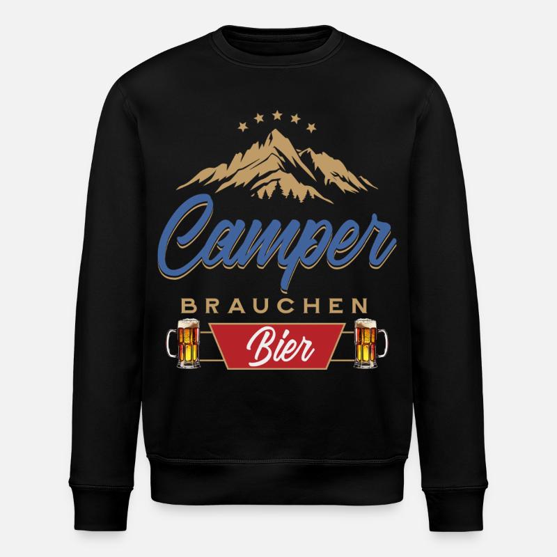 Camper brauchen Bier Campen - Stanley/Stella Unisex Bio-Sweatshirt ROLLER - Schwarz