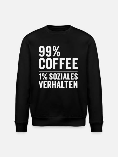 99% Coffee - Stanley/Stella ROLLER Unisex Organic Sweatshirt - black
