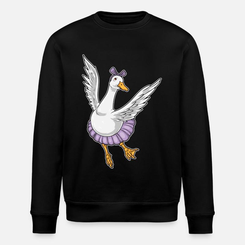Duck Ballerina Ballet Dance - Stanley/Stella ROLLER Unisex Organic Sweatshirt - black
