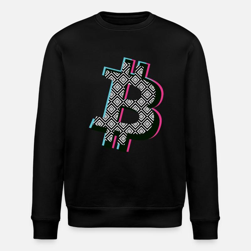 Bitcoin B Popart - Stanley/Stella Unisex Bio-Sweatshirt ROLLER - Schwarz