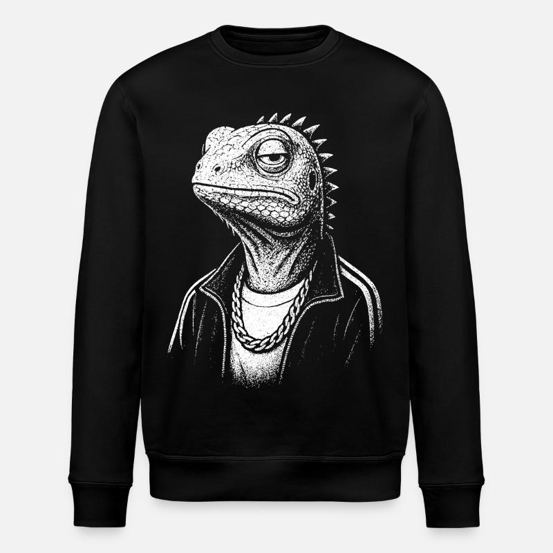 Street-Style Echse - Stanley/Stella Unisex Bio-Sweatshirt ROLLER - Schwarz