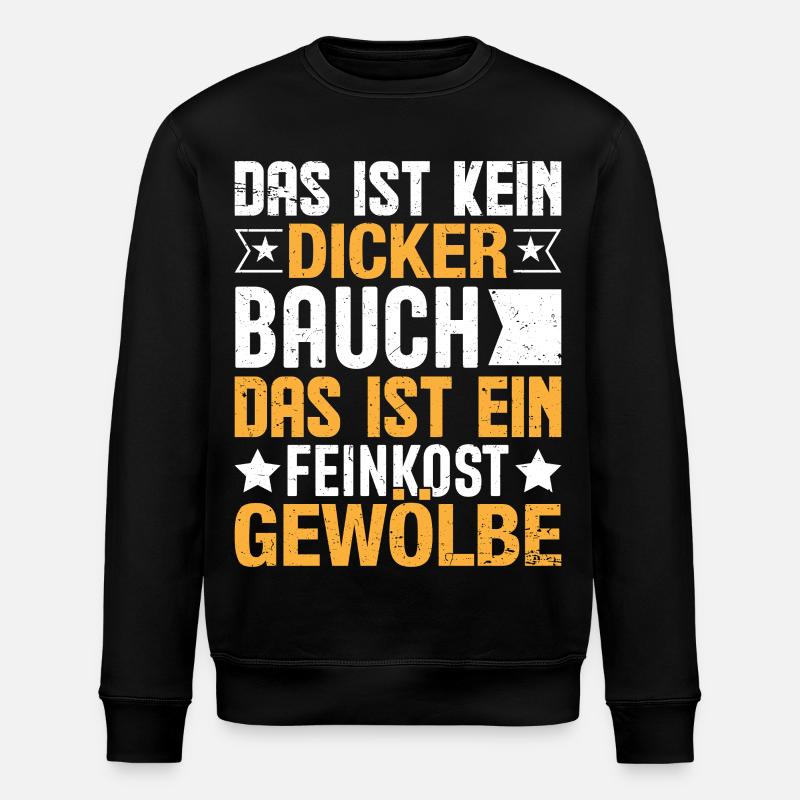 Das ist kein dicker Baucher - Stanley/Stella Unisex Bio-Sweatshirt ROLLER - Schwarz