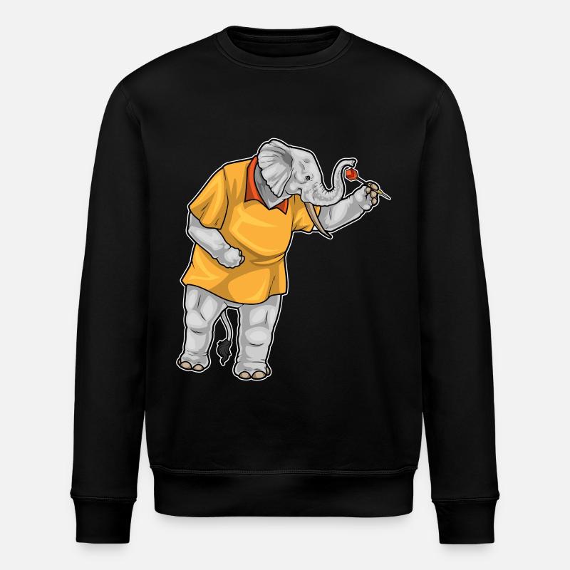 Elefant Dart Dartpfeil - Stanley/Stella Unisex Bio-Sweatshirt ROLLER - Schwarz