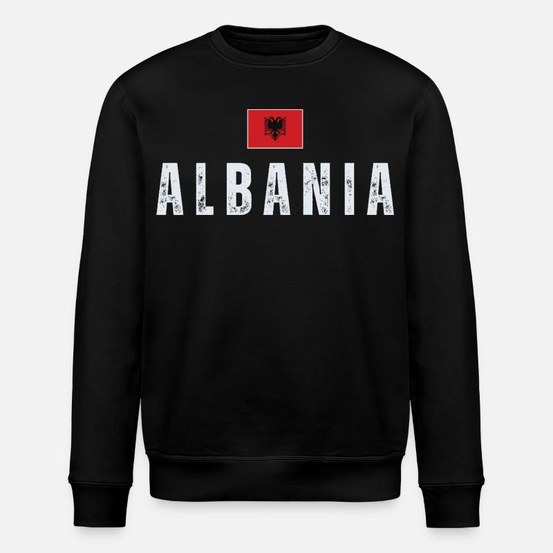 Drapeau albanais, fierté albanaise - Sweat bio ROLLER Stanley/Stella Unisexe - noir