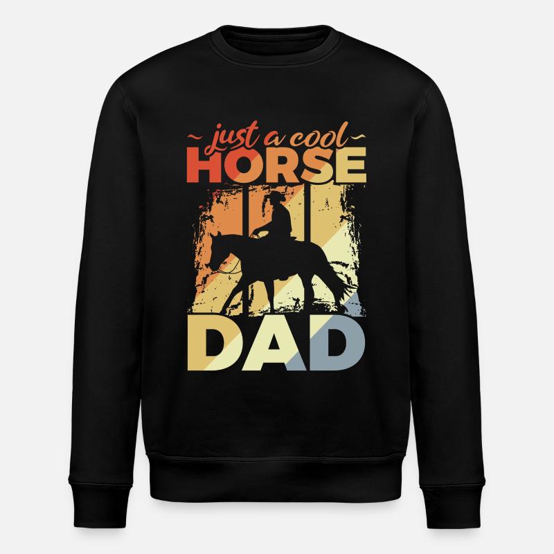 Cool Horse Dad - Stanley/Stella Unisex Bio-Sweatshirt ROLLER - Schwarz