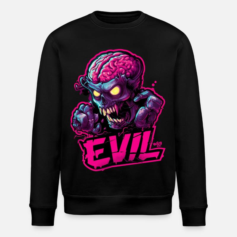 Evil Zombie - Stanley/Stella Unisex Bio-Sweatshirt ROLLER - Schwarz
