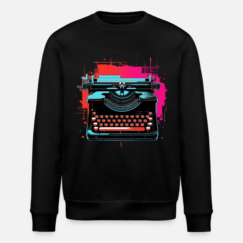 Schreibmaschine Retrowave - Stanley/Stella Unisex Bio-Sweatshirt ROLLER - Schwarz