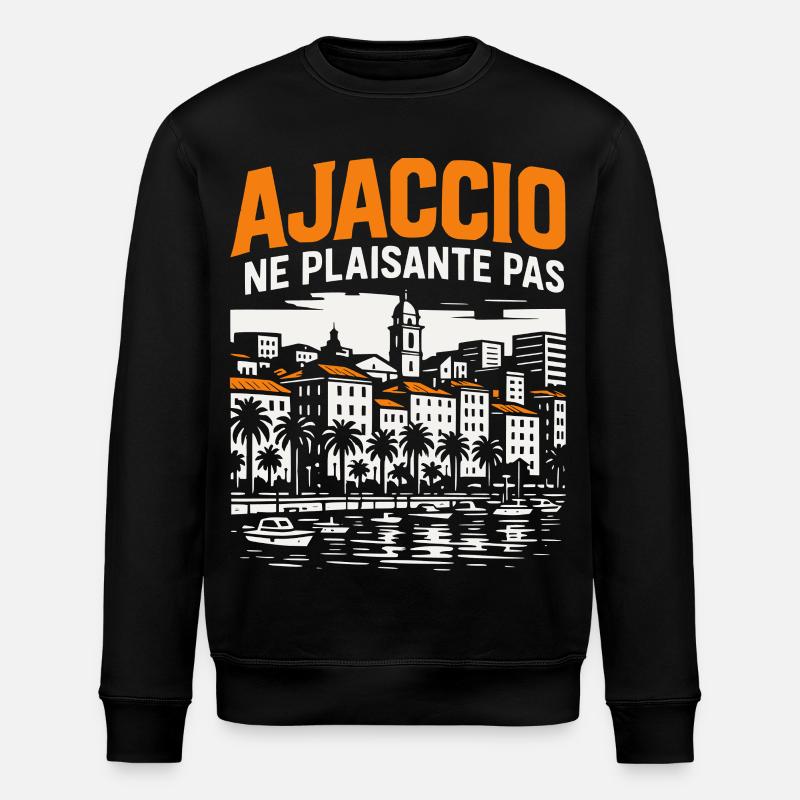 Ajaccio ne plaisante pas - Sweat bio ROLLER Stanley/Stella Unisexe - noir