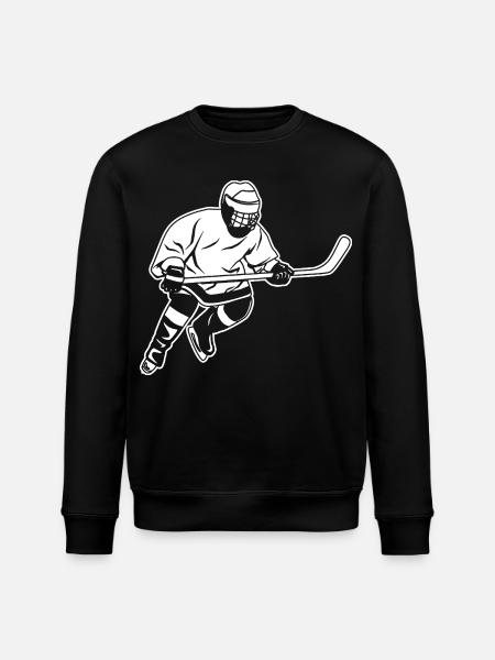 hockey player - Stanley/Stella ROLLER Unisex Organic Sweatshirt - black