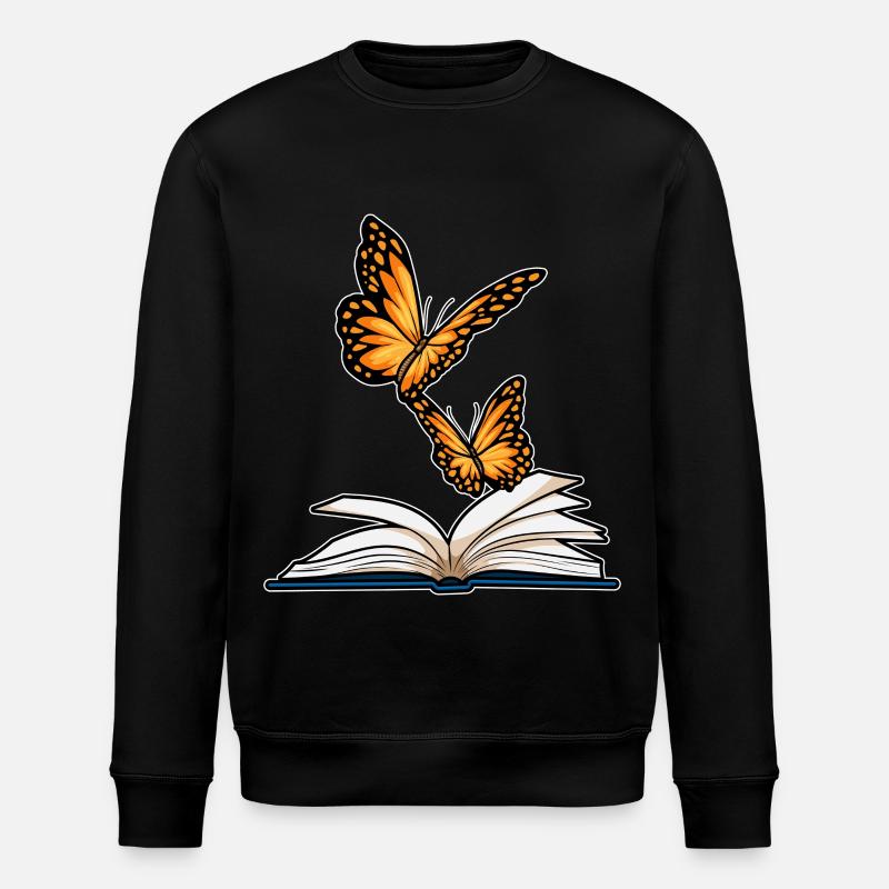 Livre Papillon - Sweat bio ROLLER Stanley/Stella Unisexe - noir