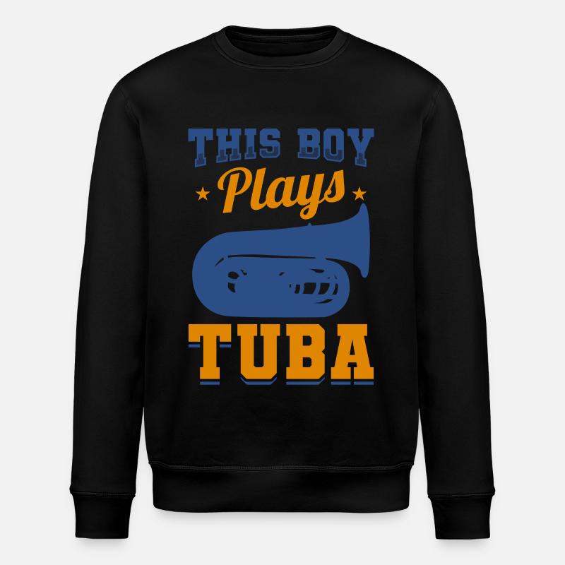 Dieser Junge spielt Tuba - Stanley/Stella Unisex Bio-Sweatshirt ROLLER - Schwarz