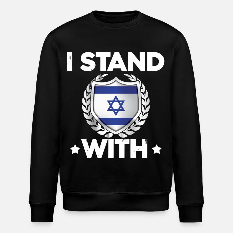 Israelschutz Wappen Design - Stanley/Stella Unisex Bio-Sweatshirt ROLLER - Schwarz