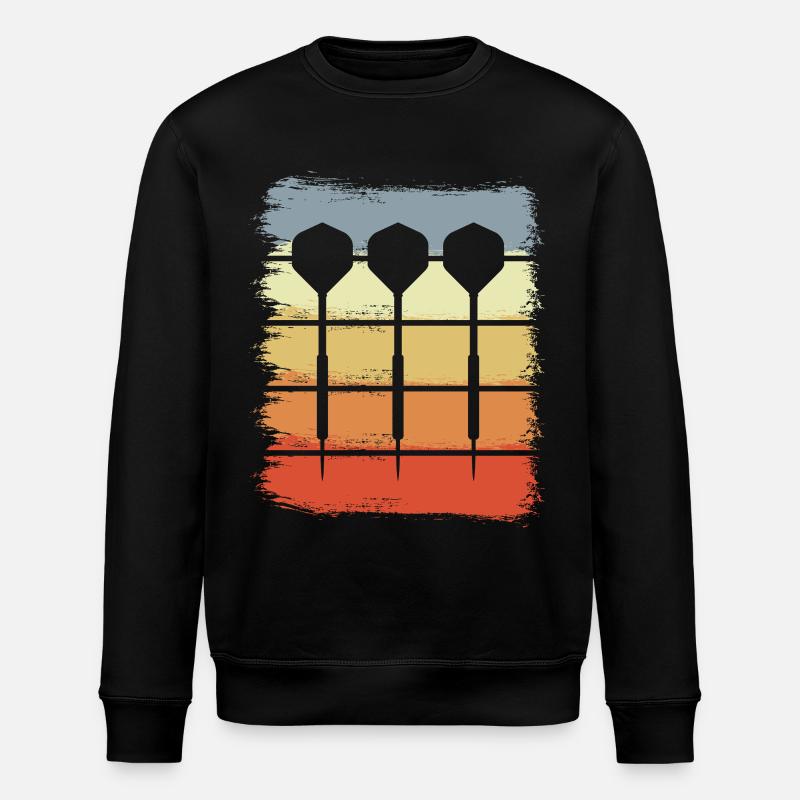 Retro Dartpfeile - Stanley/Stella Unisex Bio-Sweatshirt ROLLER - Schwarz