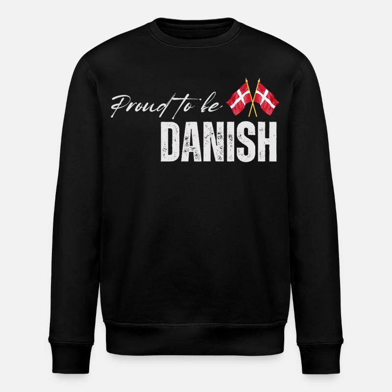 Fier Danois, j’adore le Danemark - Sweat bio ROLLER Stanley/Stella Unisexe - noir