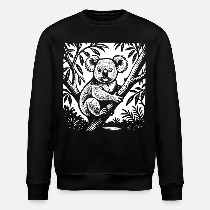 Tropen-Koala Klassik - Stanley/Stella Unisex Bio-Sweatshirt ROLLER - Schwarz