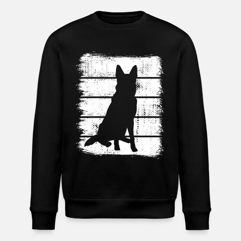 German Shepherd Sketch - Stanley/Stella ROLLER Unisex Organic Sweatshirt - black
