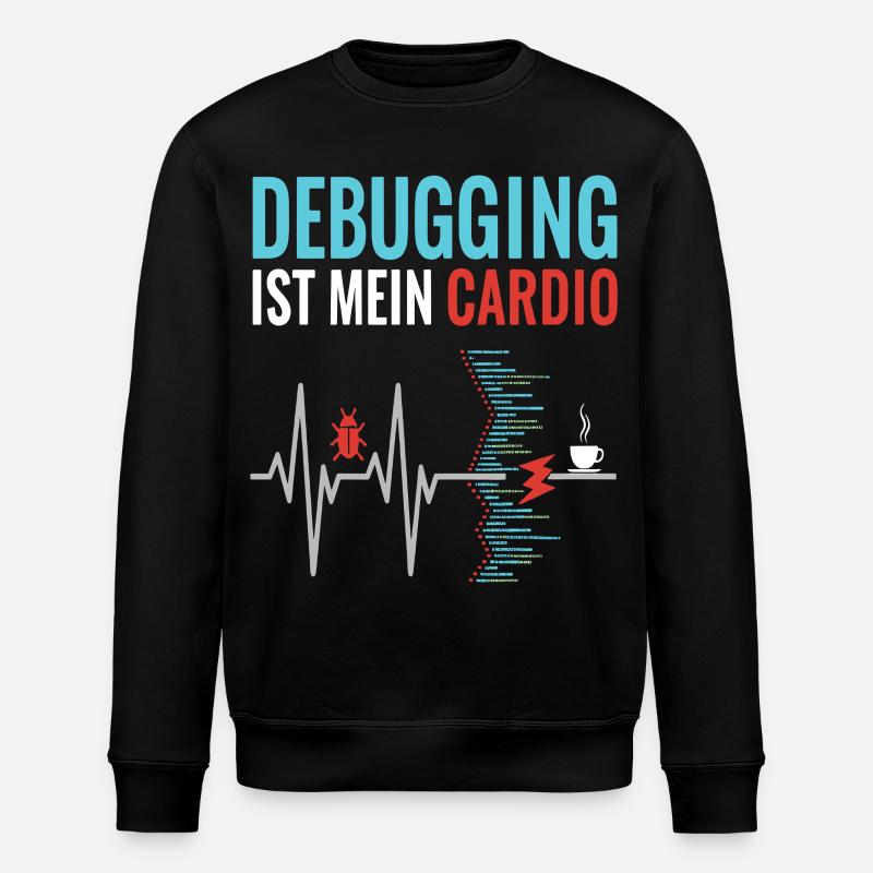 Debugging ist mein Cardio - Programmierer Nerd - Stanley/Stella Unisex Bio-Sweatshirt ROLLER - Schwarz
