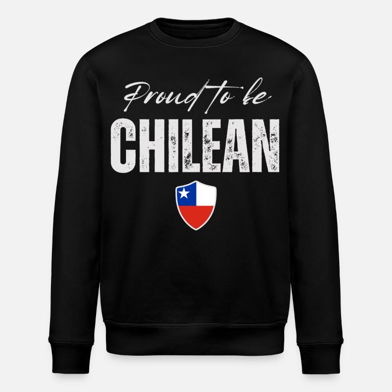 Stolzer Chilene, ich liebe Chile - Stanley/Stella Unisex Bio-Sweatshirt ROLLER - Schwarz
