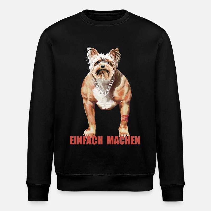 Humorvoller Doggynator mit Spruch - Stanley/Stella Unisex Bio-Sweatshirt ROLLER - Schwarz