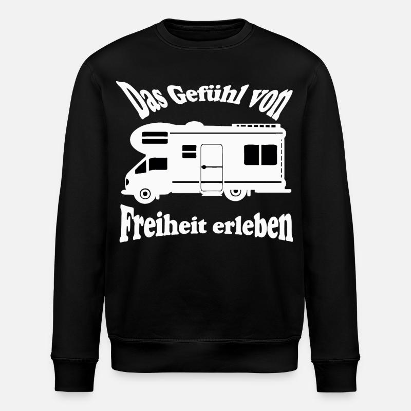 Wohnmobil , Das Gefühl von Freiheit erleben ...... - Stanley/Stella Unisex Bio-Sweatshirt ROLLER - Schwarz