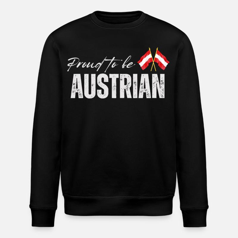 Proud Austrian, I love Austria - Stanley/Stella ROLLER Unisex Organic Sweatshirt - black
