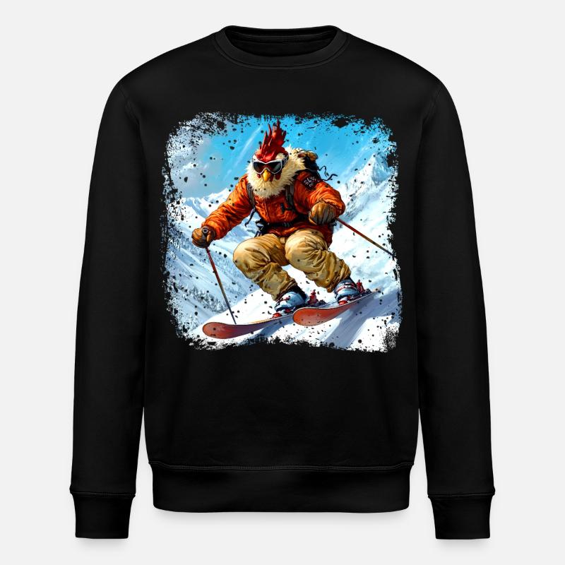 Poulet de ski - Sweat bio ROLLER Stanley/Stella Unisexe - noir