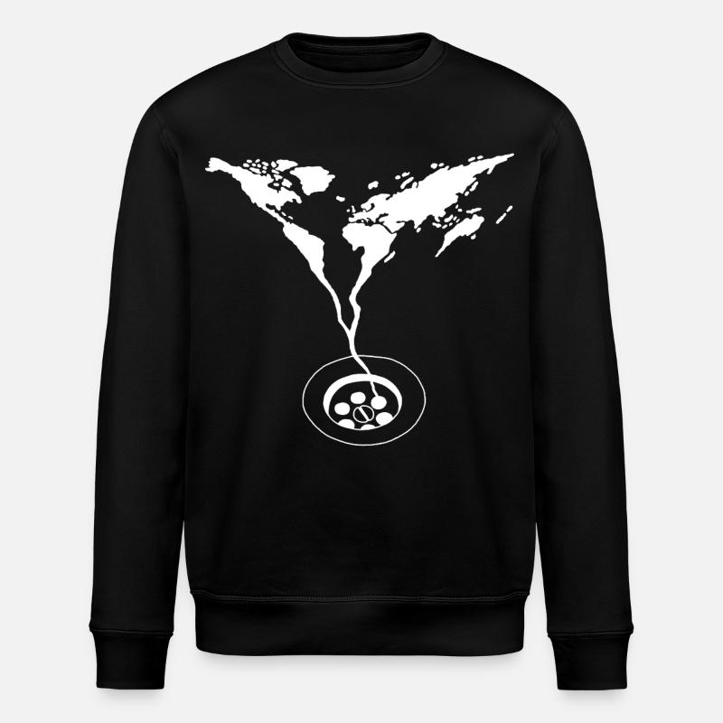 Evakuierung der Welt - Stanley/Stella Unisex Bio-Sweatshirt ROLLER - Schwarz