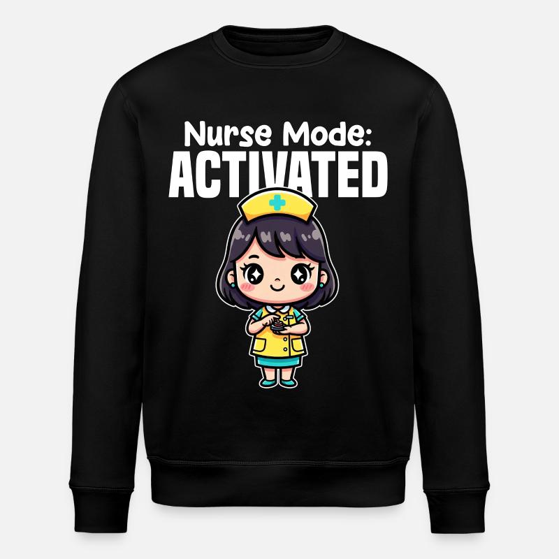 KRANKENSCHWESTER-MODUS AKTIVIERT - SCHWESTER-GESCHENK - Stanley/Stella Unisex Bio-Sweatshirt ROLLER - Schwarz