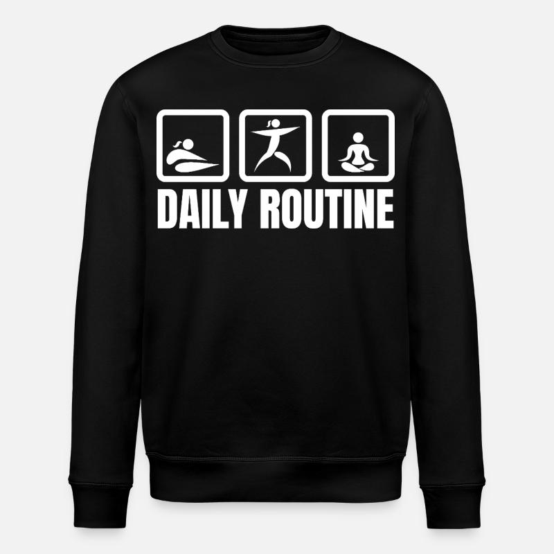 Routine quotidienne des amateurs de yoga - Sweat bio ROLLER Stanley/Stella Unisexe - noir