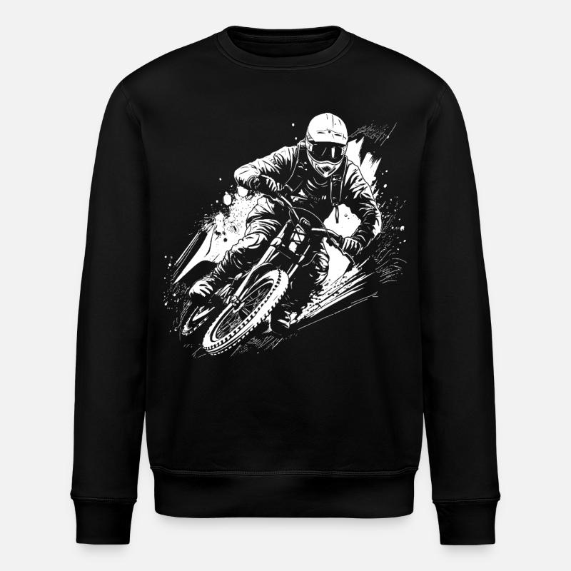 Dessin de motard BMX - Sweat bio ROLLER Stanley/Stella Unisexe - noir