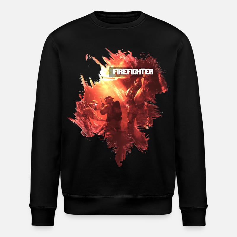 Firefighter - Stanley/Stella ROLLER Unisex Organic Sweatshirt - black