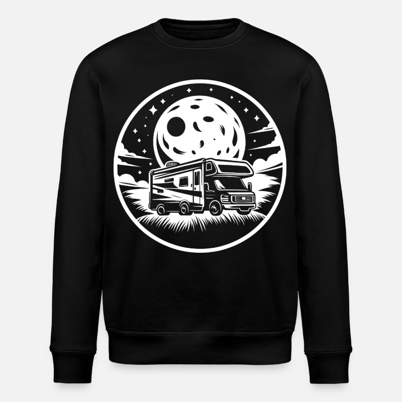 Motorhome Silhouette Camping Reis - Stanley/Stella ROLLER Unisex Organic Sweatshirt - black