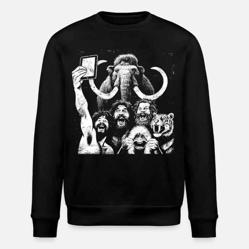 Savage Lion Pride Digital Art - Stanley/Stella ROLLER Unisex Organic Sweatshirt - black