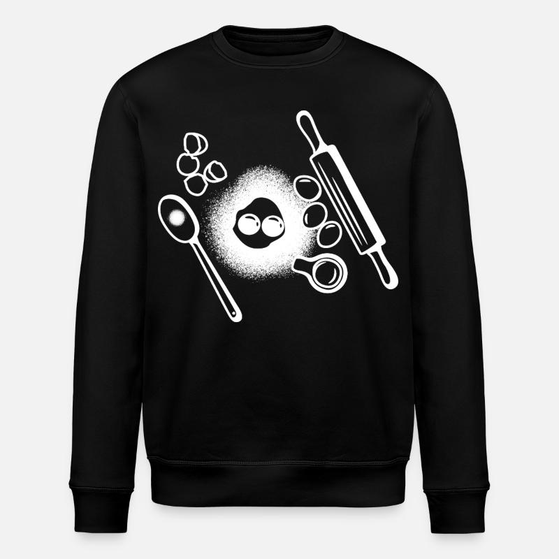 Backzutaten Zeichnung - Stanley/Stella Unisex Bio-Sweatshirt ROLLER - Schwarz