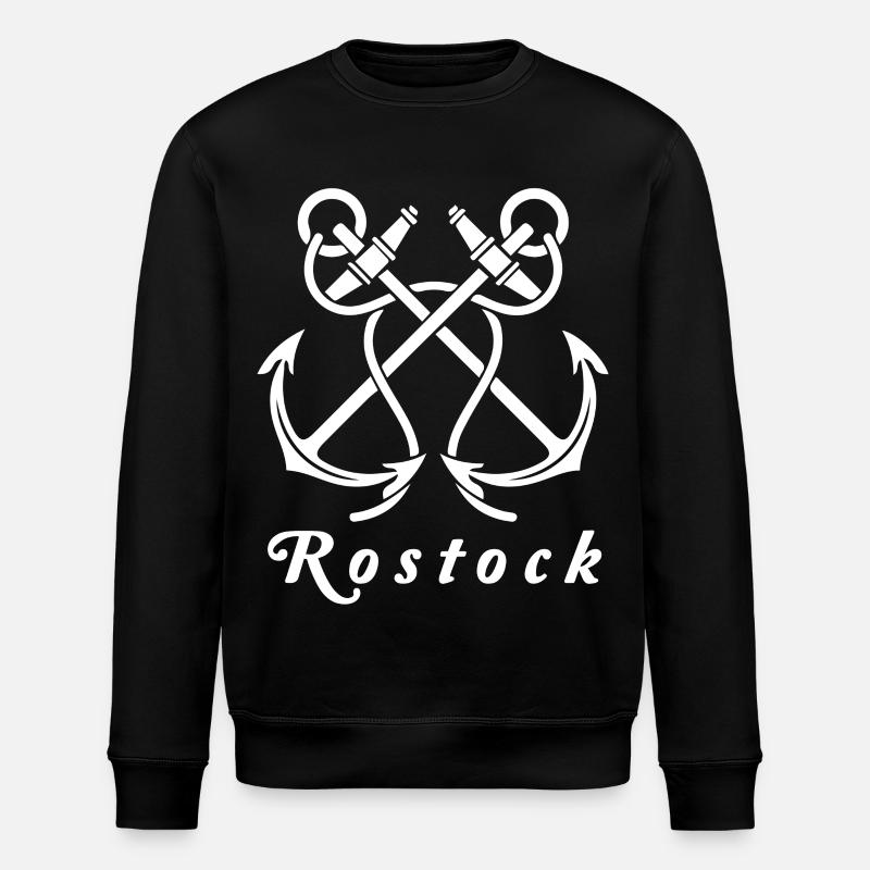 Rostock Ankerliebe - Stanley/Stella Unisex Bio-Sweatshirt ROLLER - Schwarz