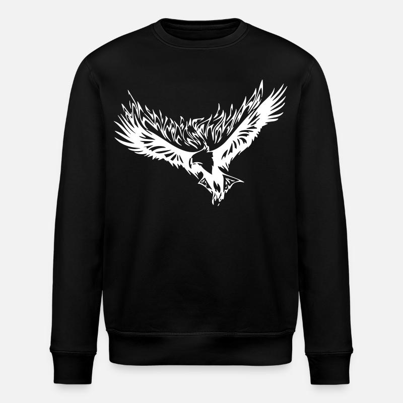 Flame Eagle - Stanley/Stella ROLLER Unisex Organic Sweatshirt - black