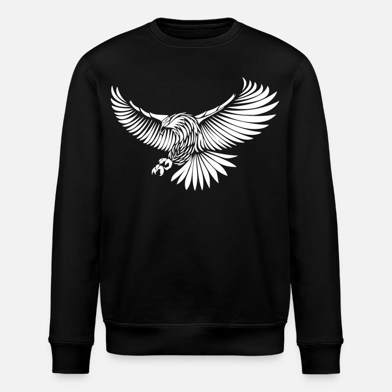 Heraldic Eagle Power - Stanley/Stella ROLLER Unisex Organic Sweatshirt - black