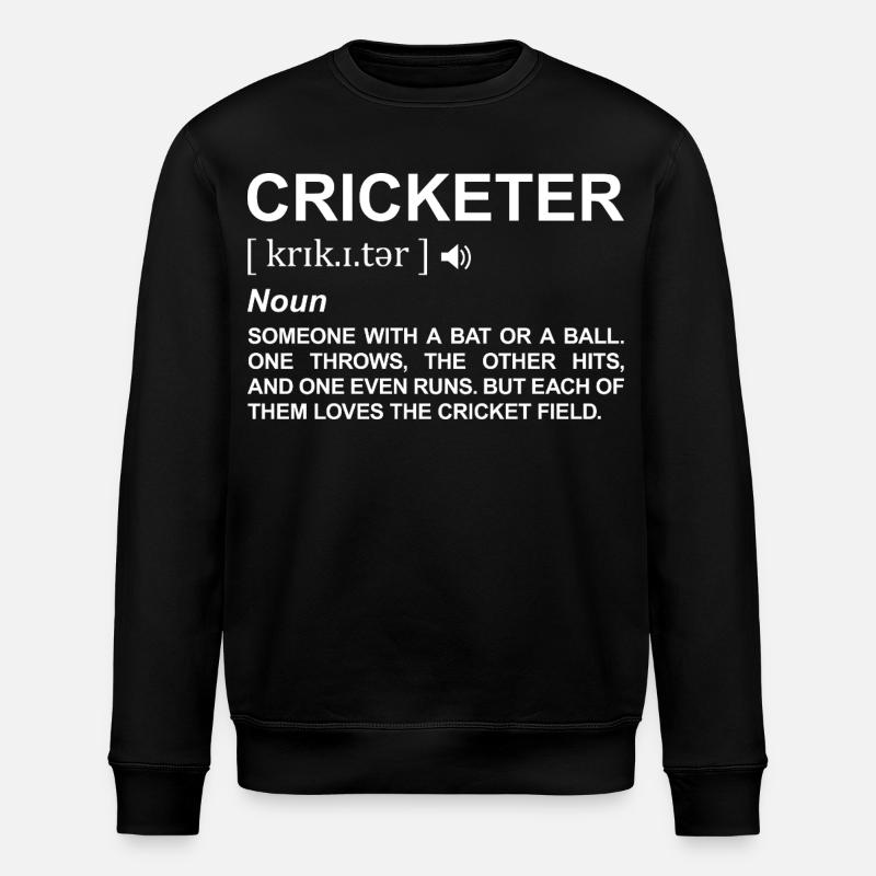 Kricketspieler Bedeutung - Stanley/Stella Unisex Bio-Sweatshirt ROLLER - Schwarz