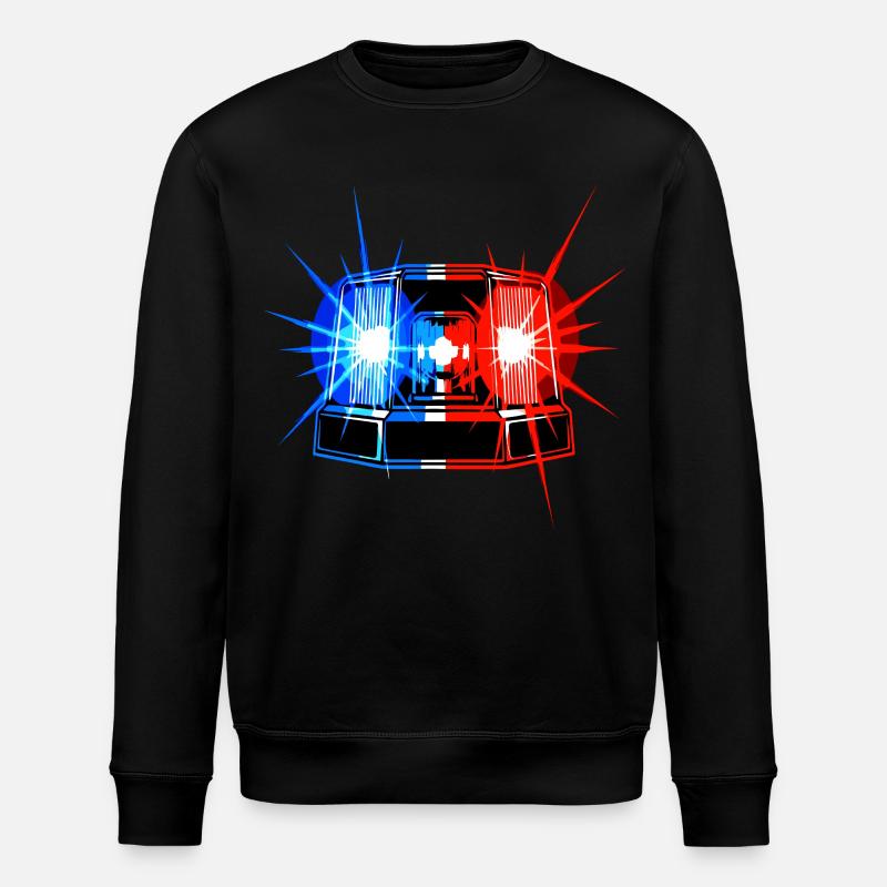 Blue Light Siren – Emergency Warning System - Stanley/Stella ROLLER Unisex Organic Sweatshirt - black